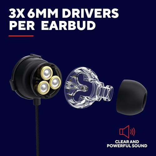 Trust GXT 406 Pine In Ear Kopfhörer mit Kabel Nintendo Switch PS5 PS4 Xbox Tablet PC, 3.5mm Gaming Ohrhörer mit Mikrofon, Inline Steuerung, Kabelgebundene Earbuds mit Hartschalenetui, Schwarz Bild 3