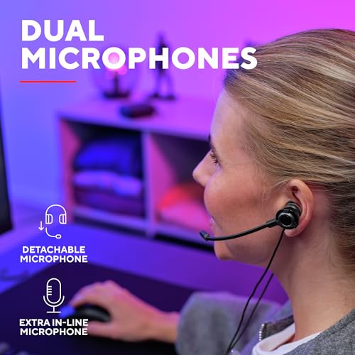 Trust GXT 406 Pine In Ear Kopfhörer mit Kabel Nintendo Switch PS5 PS4 Xbox Tablet PC, 3.5mm Gaming Ohrhörer mit Mikrofon, Inline Steuerung, Kabelgebundene Earbuds mit Hartschalenetui, Schwarz Bild 4