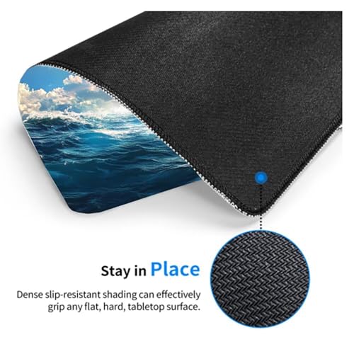 Gaming Mousepad Mann Mauspad XXL 1200X600X3MM Großes Mouse Pad Kunst Schreibtischunterlage mit Rutschfeste Gummibasis, Maus Pad Wasserdicht Anti-Rutsch Schreibtisch Zubehör Für Home Office, PC, Laptop Bild 6