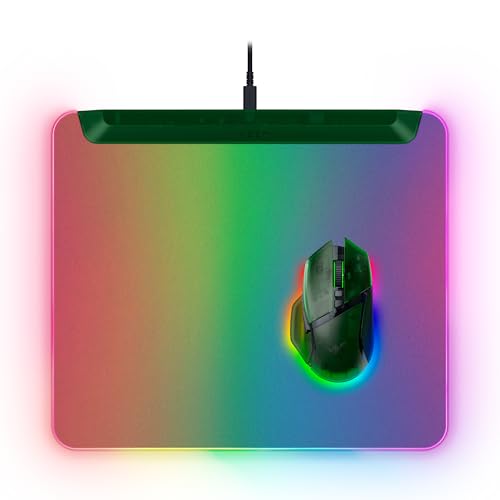 Razer Firefly V2 Pro Phantom Green Edition - Voll beleuchtete Gaming-Mausmatte mit Chroma RGB (USB 2.0-Hub, mikrotexturierte Oberfläche, rutschfeste Unterlage) Phantom Green Bild 2