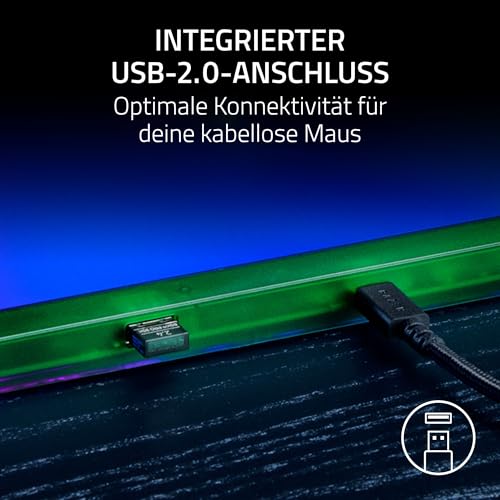Razer Firefly V2 Pro Phantom Green Edition - Voll beleuchtete Gaming-Mausmatte mit Chroma RGB (USB 2.0-Hub, mikrotexturierte Oberfläche, rutschfeste Unterlage) Phantom Green Bild 6