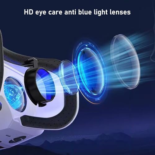 VR Headset für 5,5 Bis 7,2 Zoll Telefon, Virtual Reality 3D -Brille VR -Brille in Bluetooth -Kopfhörern mit Blauen Lichtblockierungslinsen für Mobilfunkfilme Bild 5