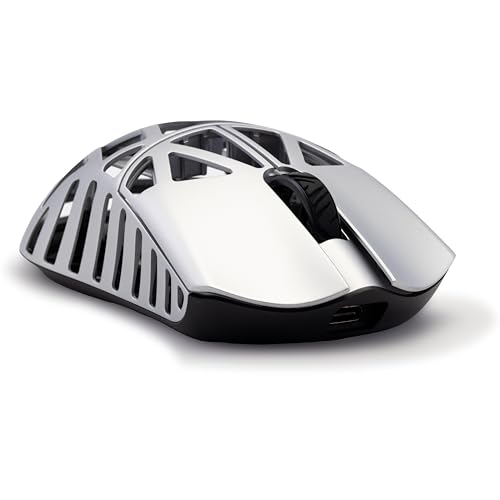 WLMOUSE Beast X Pro Ultraleichte Gamingmaus 39g Magnesium mit 8K Umfrage, Sensor PAW3950 HS, 750 IPS, belüftete und geschlossene Seite, OM und TTC Schalter (schwarz (OM Schalter Seite Bild 2