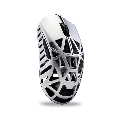 WLMOUSE Beast X Pro Ultraleichte Gamingmaus mit Magnesium 39g Sondensensor 8K PAW3950 HS 750 IPS belüftete Seite geschlossen OM Schalter TTC weiß (OM und TTC Schalter Bild 3