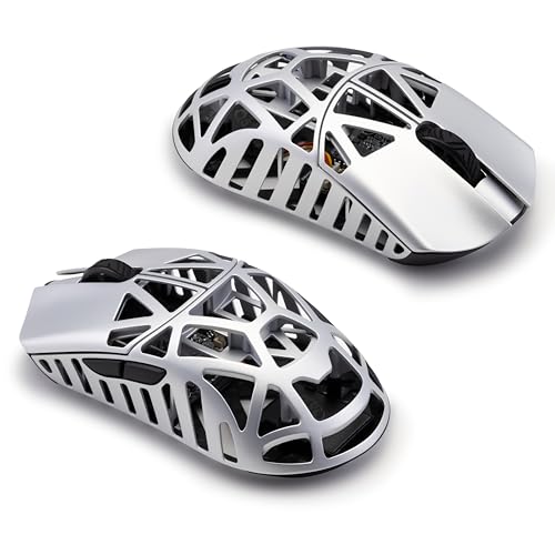 WLMOUSE Beast X Pro Ultraleichte Gamingmaus mit Magnesium 39g Sondensensor 8K PAW3950 HS 750 IPS belüftete Seite geschlossen OM Schalter TTC weiß (OM und TTC Schalter Bild 4