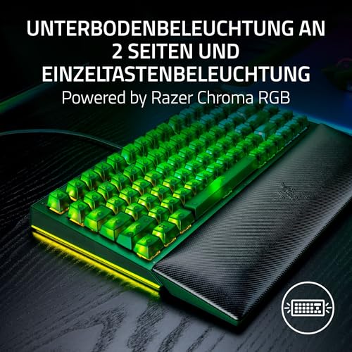 Razer BlackWidow V4 75% Phantom Green Edition - Hot-swap-fähige mechanische Gaming-Tastatur (Orange Tactile Switches, Medienrolle mit 2 dedizierten Medientasten) US Layout | Phantom Green Bild 5