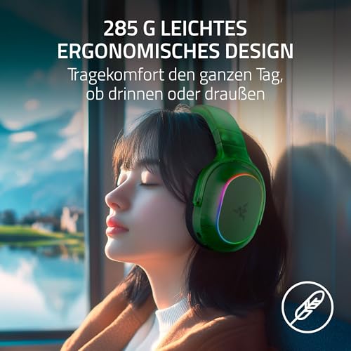 Razer Barracuda X Phantom Green Edition - Kabelloses Multi-Plattform Gaming Headset (285g, Triforce 40mm Driver, Dual Wireless HyperSpeed and Bluetooth) Phantom Green Bild 3