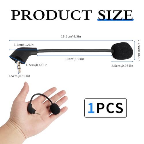 Ersatz-Mikrofon 3,5 mm, Ersatz-Spielmikrofon, Kompatibel mit HyperX Cloud 2, Cloud Core, Cloud Pro, Cloud Silver, Cloud X Gaming-Headsets, für PS4, PS5, Mac, PC - Alte Verdrahtete Version Cloud II Bild 2