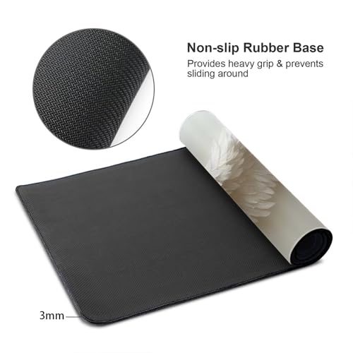 Gaming Mauspad, Mauspad XXL 1600 x 800 x 3 mm Mousepad Angel wings Mauspad Gaming Zubehör mit Anti Rutsch Basis Mouse Pad Wasserdicht und Langlebig für Maus und Tastatur, Home Dekoration m-1066 Bild 5