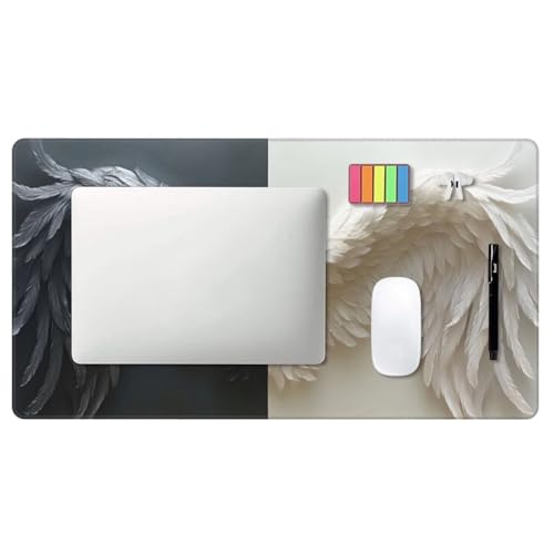 Gaming Mauspad, Mauspad XXL 1600 x 800 x 3 mm Mousepad Angel wings Mauspad Gaming Zubehör mit Anti Rutsch Basis Mouse Pad Wasserdicht und Langlebig für Maus und Tastatur, Home Dekoration m-1066 Bild 6