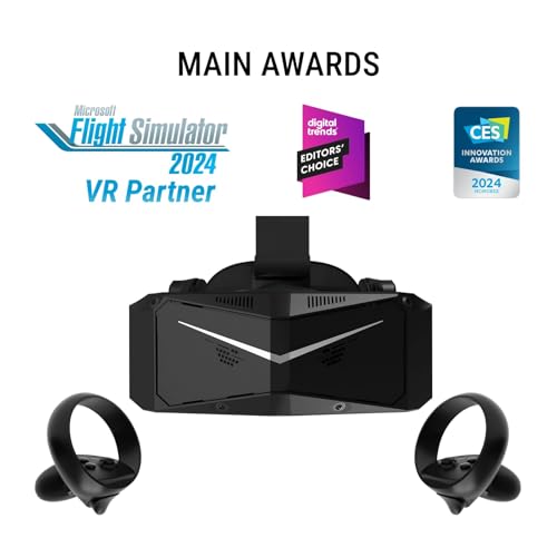 Pimax Crystal Light VR Headset Partial Payment Version-with Controllers, 8K QLED with Local-Dimming, Lightweight & Comfortable Compatible with Flight Simulators, MSFS, iRacing & PC Gaming-P3C10 57PPD Bild 2