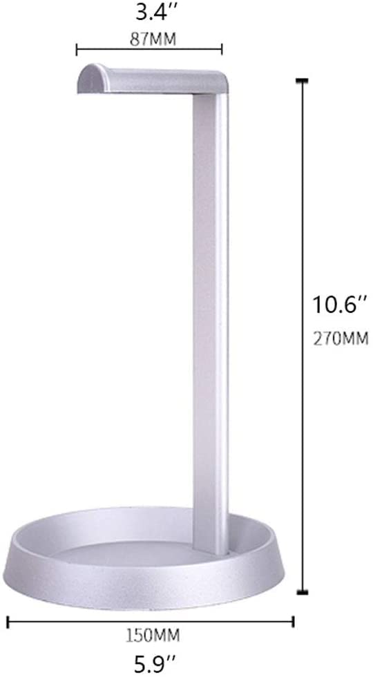 Kopfhörer Ständer Schreibtisch Zubehör Kopfhörerhalter Aluminiumlegierung Kopfhörerständer Abnehmbare Stabile Desktop-Halterung Für Gaming-Headsets Kopfhörer Gaming Headsets(White) Bild 3