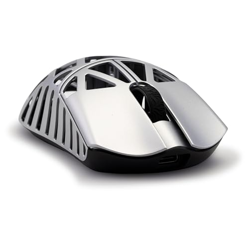 WLMOUSE Beast X Mini Pro Ultra-Light 34g Magnesium Gaming Maus, PAW3950 HS Sensor, 8K Polling Rate, 30.000 DPI, OM & TTC Switches, anpassbare Seitenteile (Silber (OM Switch-Side Slits)) Bild 4