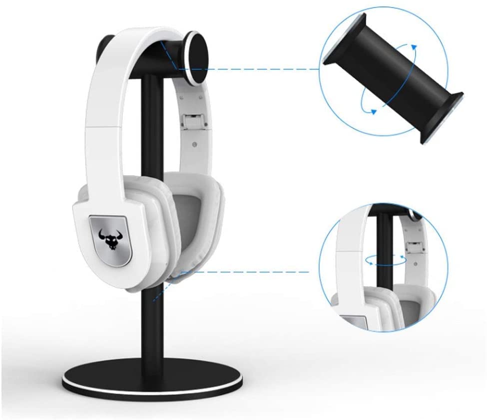 Kopfhörer Ständer Schreibtisch Zubehör Aluminiumlegierung Kopfhörerständer Kopfhörerhalter Abnehmbare Stabile Desktop-Halterung Headset-Ständer Für Gaming-Headsets Gaming Headsets(Black) Bild 5