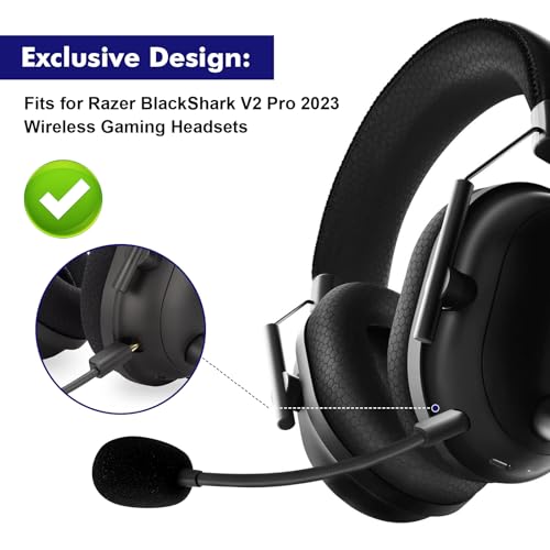 Mikrofonersatz passend für Razer BlackShark V2 Pro 2023 kabellose Gaming-Headsets, Geräuschunterdrückung, 3,5-mm-Klinkenstecker, Boom BlackShark PC-Gaming-Soundmikrofon Bild 2