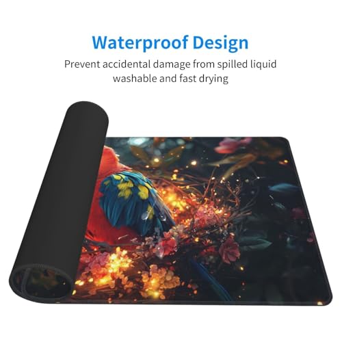 Gaming Mauspad, Mauspad XXL 1600 x 800 x 3 mm Mousepad Parrot animal Mauspad Gaming Zubehör mit Anti Rutsch Basis Mouse Pad Wasserdicht und Langlebig für Maus und Tastatur, Home Dekoration m-1222 Bild 2