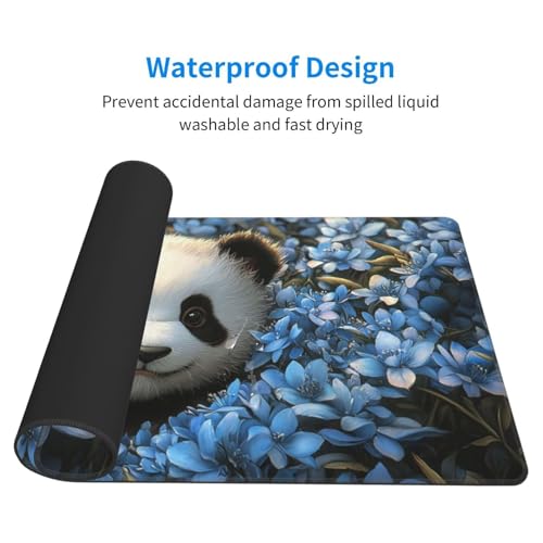 Gaming Mauspad, Mauspad XXL 1600 x 800 x 3 mm Mousepad Panda Animal Mauspad Gaming Zubehör mit Anti Rutsch Basis Mouse Pad Wasserdicht und Langlebig für Maus und Tastatur, Home Dekoration m-1182 Bild 2