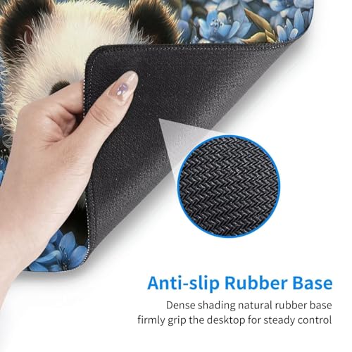 Gaming Mauspad, Mauspad XXL 1600 x 800 x 3 mm Mousepad Panda Animal Mauspad Gaming Zubehör mit Anti Rutsch Basis Mouse Pad Wasserdicht und Langlebig für Maus und Tastatur, Home Dekoration m-1182 Bild 4