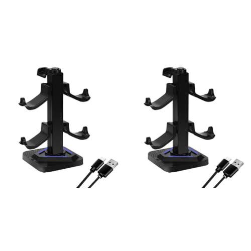 Lyeaa -Gaming -Kopfhörer stehen mit RGB -Beleuchtung und USB -Anschlüssen for universelle Controller Bild 1