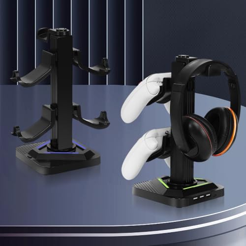 Lyeaa -Gaming -Kopfhörer stehen mit RGB -Beleuchtung und USB -Anschlüssen for universelle Controller Bild 4