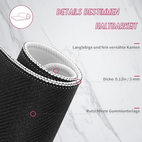 EFISH Japanische Gaming Mauspad XXL 800 x 300 mm Großes Mauspad Vernähte Kanten Wasserdicht Anti-Rutsch für PC, MacBook,Laptop Verbessert Präzision und Geschwindigkei.(Y26) Bild 3