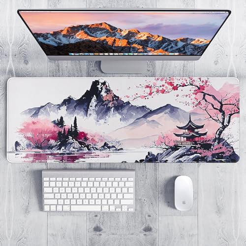 EFISH Japanische Gaming Mauspad XXL 800 x 300 mm Großes Mauspad Vernähte Kanten Wasserdicht Anti-Rutsch für PC, MacBook,Laptop Verbessert Präzision und Geschwindigkei.(Y26) Bild 5