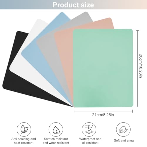 1 Stück Mauspad Mouse Pad mit Anti-Rutsch Gaming Mousepad Mous Pad, Mausped für PC mit glatter Oberfläche für Computer und Laptops Mauspad aus Leder, Maus Pad für alle Maustypen, 26 x 21 cm, Rosa Bild 2