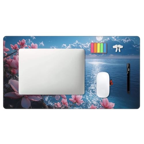 Gaming Mauspad, Mauspad XXL 1600 x 800 x 3 mm Mousepad Magnolia Sea Mauspad Gaming Zubehör mit Anti Rutsch Basis Mouse Pad Wasserdicht und Langlebig für Maus und Tastatur, Home Dekoration m-1234 Bild 6