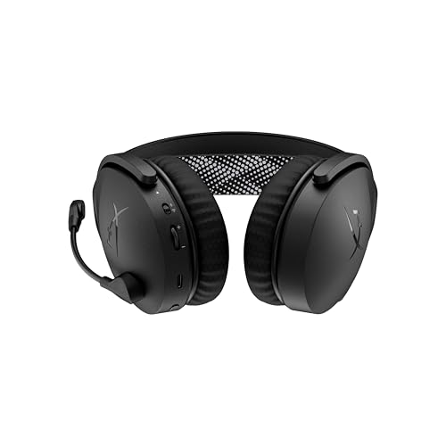 HyperX Cloud Jet – Dual Wireless Gaming Headset, 2.4GHz & Bluetooth, PC, Mac, PS5, PS4, Mobile, 40mm Treiber, 25 Stunden Akkulaufzeit, Swivel-to-Mute Mikrofon, Leichtes Design, Schwarz Bild 4