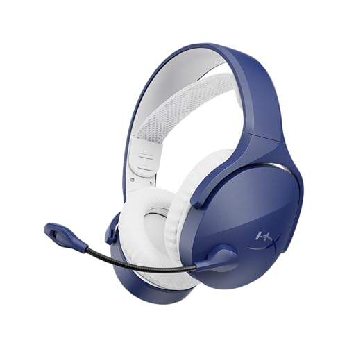 HyperX Cloud Jet – Dual Wireless Gaming Headset, 2.4GHz & Bluetooth, PC, Mac, PS5, PS4, Mobile, 40mm Treiber, 25 Stunden Akkulaufzeit, Swivel-to-Mute Mikrofon, Leichtes Design, Blau Bild 1