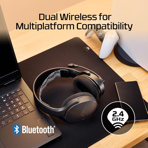 HyperX Cloud Jet – Dual Wireless Gaming Headset, 2.4GHz & Bluetooth, PC, Mac, PS5, PS4, Mobile, 40mm Treiber, 25 Stunden Akkulaufzeit, Swivel-to-Mute Mikrofon, Leichtes Design, Blau Bild 2