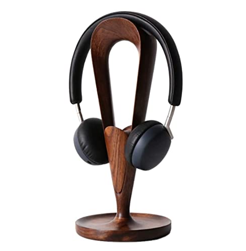Kopfhörer Ständer Schreibtisch Zubehör Hölzerner Kopfhörerhalter Praktischer Headset-Ständer Universal-Kopfhörer-Stützgerät Headset-Ständer Zubehör Geschenk Gaming Headsets(A-Black Walnut) Bild 1