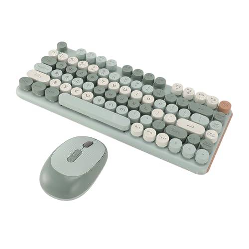 Wireless Tastatur und Maus, Gaming Maus und Tastatur Kombination 2,4 G Bluetooth Wireless 82 Tasten, Colorblocking Punk, Niedriges Rauschen, DREI Einstellbare DPI Bild 1