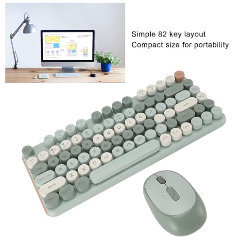 Wireless Tastatur und Maus, Gaming Maus und Tastatur Kombination 2,4 G Bluetooth Wireless 82 Tasten, Colorblocking Punk, Niedriges Rauschen, DREI Einstellbare DPI Bild 7