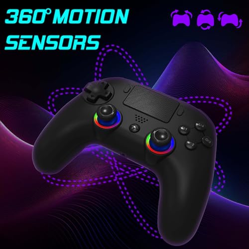 SUBSONIC - Kabelloser Controller für PS5 mit Programmierbaren Paddles und LEDs, Vibrations- und Touch-Funktion - PS5 Controller Schwarz Bild 3