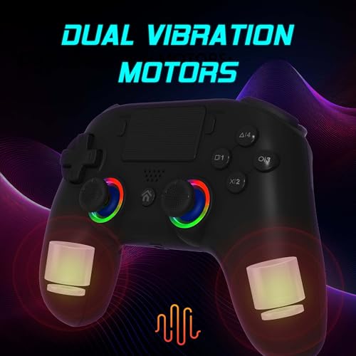 SUBSONIC - Kabelloser Controller für PS5 mit Programmierbaren Paddles und LEDs, Vibrations- und Touch-Funktion - PS5 Controller Schwarz Bild 5