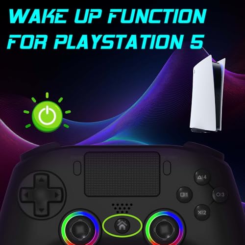 SUBSONIC - Kabelloser Controller für PS5 mit Programmierbaren Paddles und LEDs, Vibrations- und Touch-Funktion - PS5 Controller Schwarz Bild 7