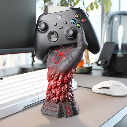 Gaming Kopfhörerständer und Controller Ständer – Cyberpunk Roboterhand Halter für Headset, PS5 Xbox Controller – Gamer Schreibtisch Dekoration Bild 1