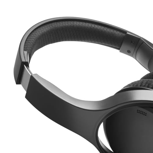 Hama TV Kopfhörer mit Kabel 6 m (verstellbarer Over-Ear Kopfhörer für Fernseher, Kopfhörer mit Lautstärkeregelung separat links/rechts, ideal für Senioren und Hörgeschädigte, 3,5 mm + 6,35 mm) schwarz Bild 4