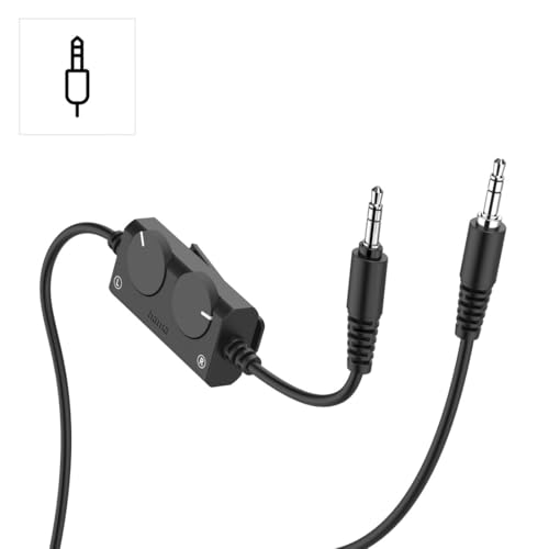 Hama TV Kopfhörer mit Kabel 6 m (verstellbarer Over-Ear Kopfhörer für Fernseher, Kopfhörer mit Lautstärkeregelung separat links/rechts, ideal für Senioren und Hörgeschädigte, 3,5 mm + 6,35 mm) schwarz Bild 5