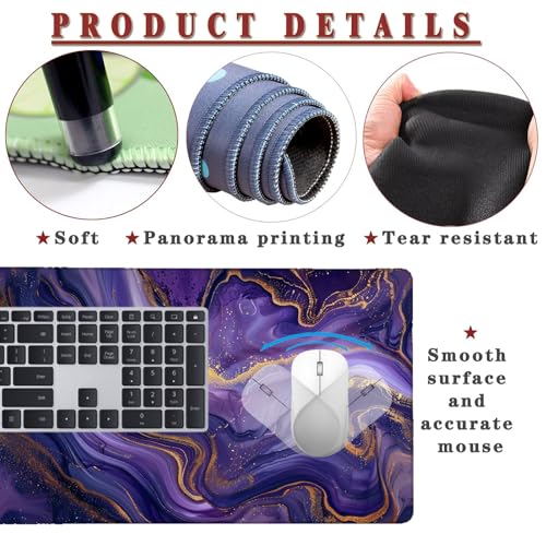 Mauspad XXL 1400x800x4mm Wasserdicht Schreibtischunterlage rutschfeste Speed Gaming Mousepad Zusammenfassung (12) Groß Desk Mouse Mat Maus Pad, Schreibtisch Unterlage Deko für PC, Laptop, Home Office Bild 4