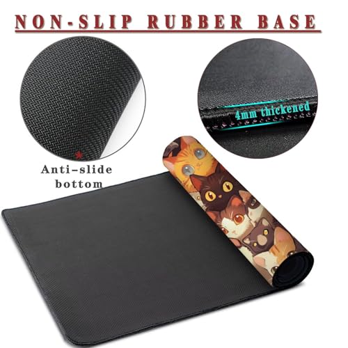 Mauspad XXL 1400x800x4mm Wasserdicht Schreibtischunterlage rutschfeste Speed Gaming Mousepad Tier (3) Groß Desk Mouse Mat Maus Pad, Schreibtisch Unterlage Deko für PC, MacBook, Laptop, Home Office Bild 3