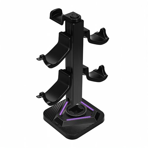 Kopfhörer- und Controller-Ständer, Gaming-Headset-Ständer mit 3 USB-Hub-Ports und Typ-C-Anschluss (Laden - Datenübertragung), 8 RGB-Beleuchtungsmodi, 5 abnehmbare Haken. Bild 6