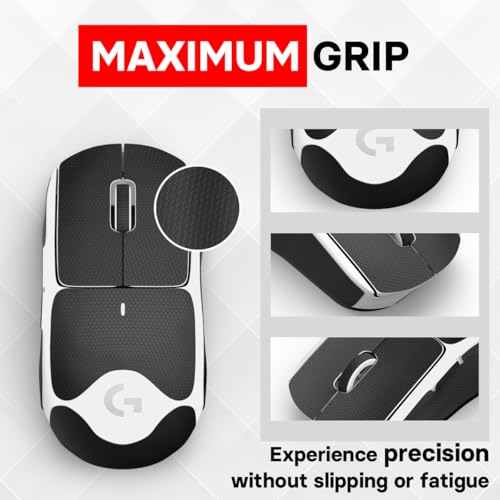 Premium Maus Grip Tape – Rutschfeste Mouse Grips für Logitech G Pro X Superlight & G Pro Wireless – Anti-Rutsch Gaming Maus Sticker für maximalen Halt & Präzision – Schweißresistent & vorgeschn Bild 3