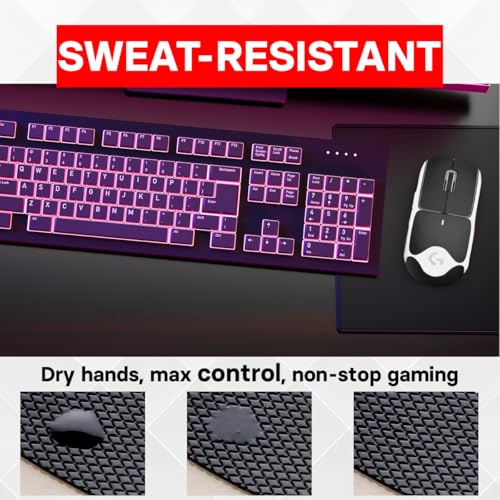 Premium Maus Grip Tape – Rutschfeste Mouse Grips für Logitech G Pro X Superlight & G Pro Wireless – Anti-Rutsch Gaming Maus Sticker für maximalen Halt & Präzision – Schweißresistent & vorgeschn Bild 5