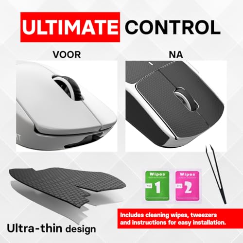 Premium Maus Grip Tape – Rutschfeste Mouse Grips für Logitech G Pro X Superlight & G Pro Wireless – Anti-Rutsch Gaming Maus Sticker für maximalen Halt & Präzision – Schweißresistent & vorgeschn Bild 6