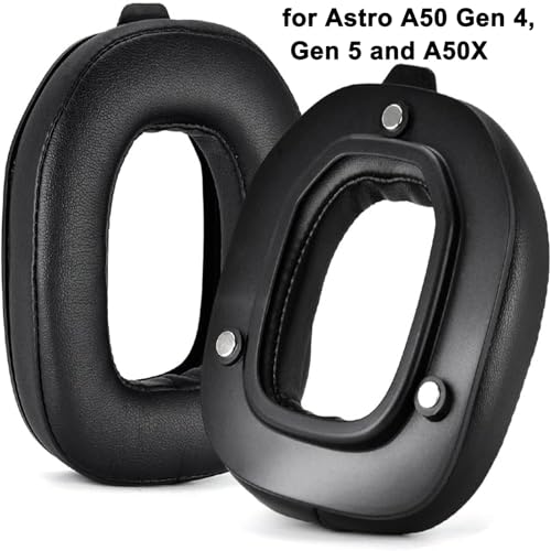 Ohrpolster Earpads Mod Kit für Logitech G Astro A50 Gen 4,A50 Gen 5,A50 X kabelloses Gaming-Headset,Ersatz-Ohrpolster,Stirnbänder,Mikrofonschaum für Astro A50 Gen 4/Gen 5/A50X(Proteinleder) Bild 2