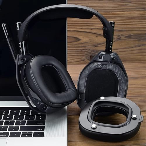 Ohrpolster Earpads Mod Kit für Logitech G Astro A50 Gen 4,A50 Gen 5,A50 X kabelloses Gaming-Headset,Ersatz-Ohrpolster,Stirnbänder,Mikrofonschaum für Astro A50 Gen 4/Gen 5/A50X(Proteinleder) Bild 7