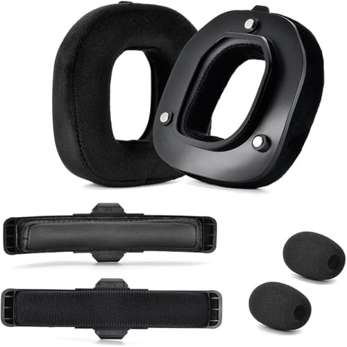 Ohrpolster Earpads Mod Kit für Logitech G Astro A50 Gen 4,A50 Gen 5,A50 X kabelloses Gaming-Headset,Ersatz-Ohrpolster,Stirnbänder,Mikrofonschaum für Astro A50 Gen 4/Gen 5/A50X(Samt) Bild 1