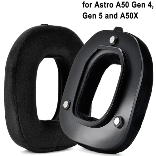 Ohrpolster Earpads Mod Kit für Logitech G Astro A50 Gen 4,A50 Gen 5,A50 X kabelloses Gaming-Headset,Ersatz-Ohrpolster,Stirnbänder,Mikrofonschaum für Astro A50 Gen 4/Gen 5/A50X(Samt) Bild 2